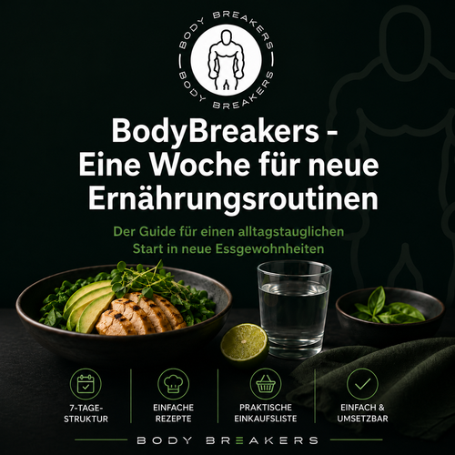 Produktbild des BodyBreakers Guides „Eine Woche für neue Ernährungsroutinen“
